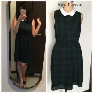 レイカズン(RayCassin)のRay cassin♡可愛い！襟付きノースリーブワンピース♡(ひざ丈ワンピース)