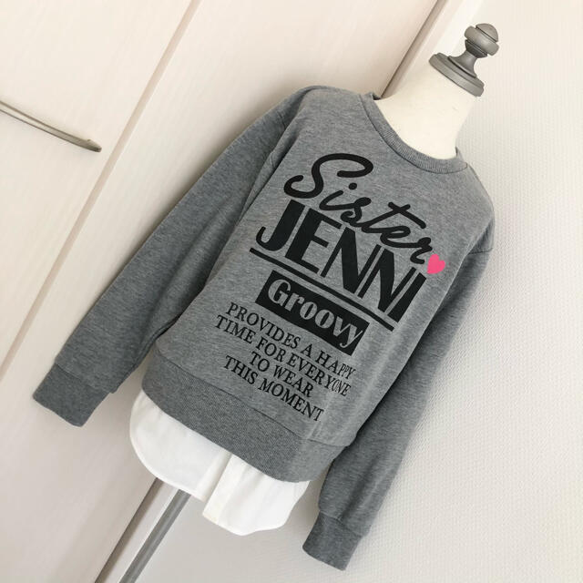 JENNI(ジェニィ)のsister JENNI シャツ重ね着風トレーナー　150㎝ キッズ/ベビー/マタニティのキッズ服女の子用(90cm~)(ジャケット/上着)の商品写真