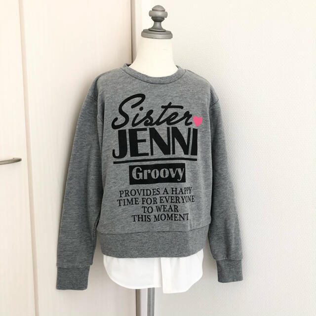 JENNI(ジェニィ)のsister JENNI シャツ重ね着風トレーナー　150㎝ キッズ/ベビー/マタニティのキッズ服女の子用(90cm~)(ジャケット/上着)の商品写真