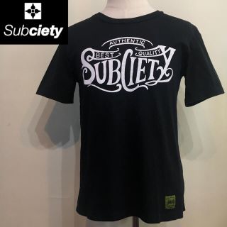 サブサエティ(Subciety)のサブサエティ◆両面　デカロゴ Tシャツ TEE◆ブラック Lサイズ(Tシャツ/カットソー(半袖/袖なし))