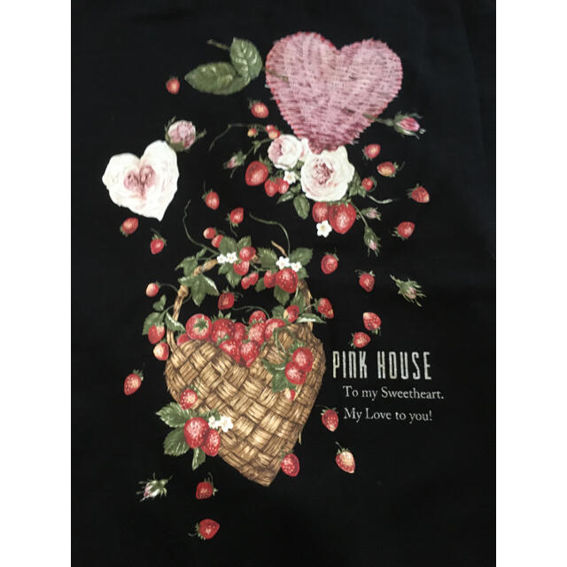 PINK HOUSE(ピンクハウス)のピンクハウス🎀新品🎀🍓イチゴハートかごロンT レディースのトップス(Tシャツ(長袖/七分))の商品写真