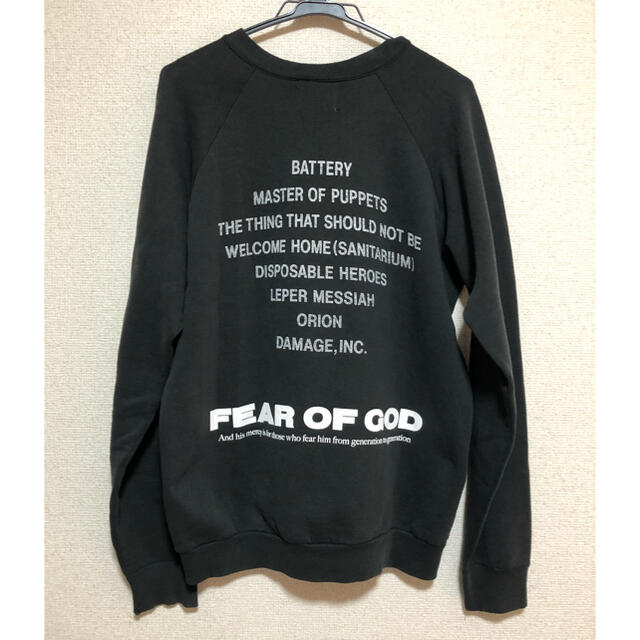 FEAR OF GOD(フィアオブゴッド)のFEAR OF GOD VINTAGE トレーナー　METALLICA　大人気 メンズのトップス(スウェット)の商品写真