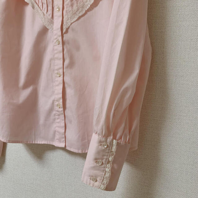 Lochie(ロキエ)のvintage ブラウス　ピンク　パステルカラー レディースのトップス(シャツ/ブラウス(長袖/七分))の商品写真