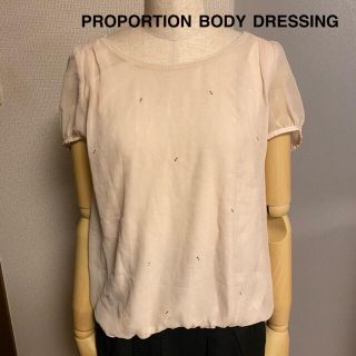 プロポーションボディドレッシング(PROPORTION BODY DRESSING)の【PROPORTION BODY DRESSING】ビジュー　シフォン　ブラウス(シャツ/ブラウス(半袖/袖なし))