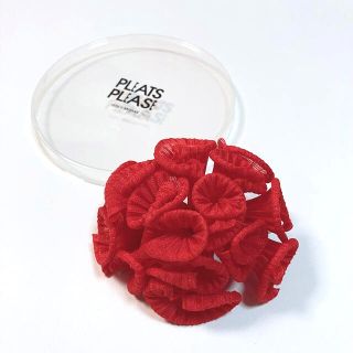 プリーツプリーズイッセイミヤケ(PLEATS PLEASE ISSEY MIYAKE)の自己紹介👀✅激レア コサージュ(紅)イッセイミヤケプリーツプリーズ正規品(ブローチ/コサージュ)