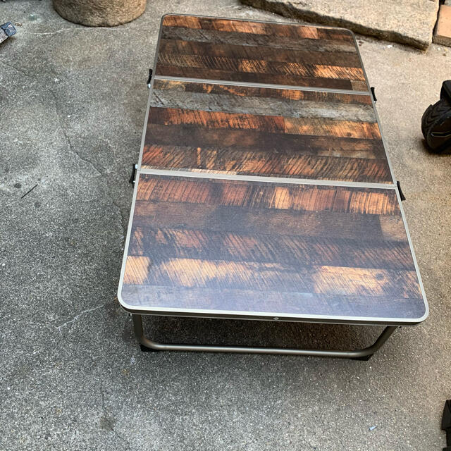 クイックキャンプ ミニ3つ折りテーブル ワゴンテーブル 2