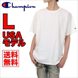 チャンピオン(Champion)の【訳あり】チャンピオン Tシャツ L 白 無地 半袖 メンズ(Tシャツ/カットソー(半袖/袖なし))