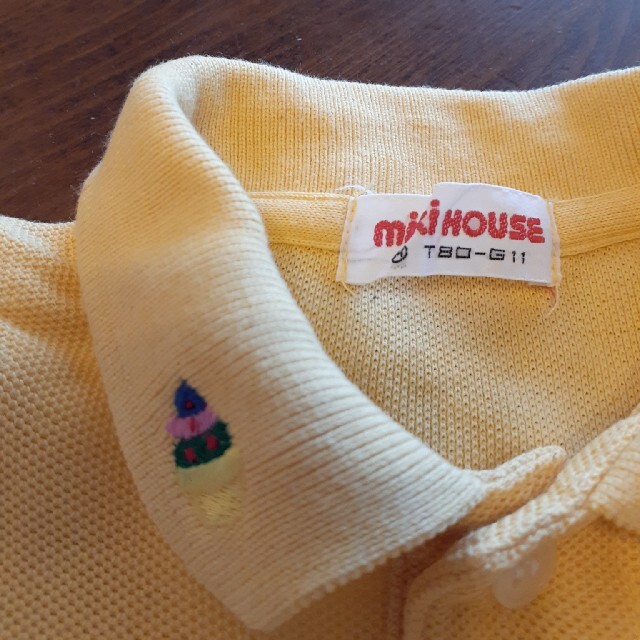 mikihouse(ミキハウス)のミキハウス　ベビーポロシャツ　汚れあり キッズ/ベビー/マタニティのキッズ服男の子用(90cm~)(Tシャツ/カットソー)の商品写真