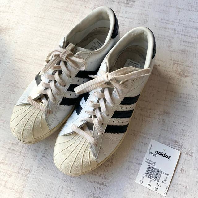 adidas スニーカー スーパースター 黒 24.0