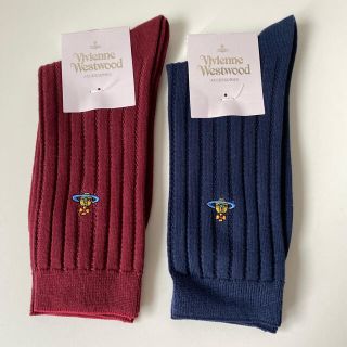 ヴィヴィアンウエストウッド(Vivienne Westwood)のヴィヴィアンウエストウッド レディース 靴下2セット  レッド ブルー(ソックス)