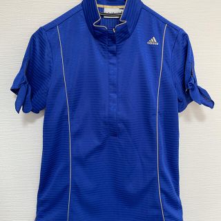 アディダス(adidas)の【美品】adidas ジップアップシャツ　レディース(ウエア)