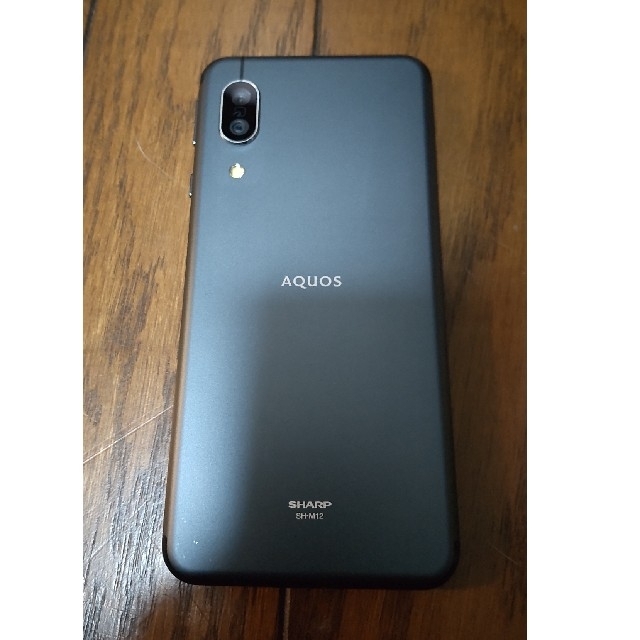 AQUOS(アクオス)の【中古】SIMフリーAQUOS sense3 SH-M12ブラック スマホ/家電/カメラのスマートフォン/携帯電話(スマートフォン本体)の商品写真