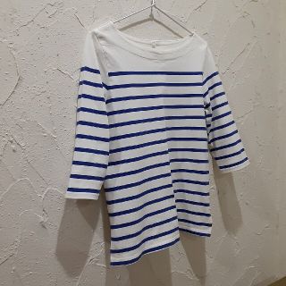 ムジルシリョウヒン(MUJI (無印良品))の無印良品　ボーダーTシャツ　マリン(Tシャツ/カットソー(七分/長袖))