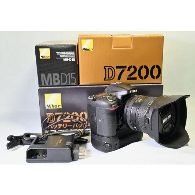 スマホ/家電/カメラ究極D7200+MB-D15+AF-s16-80mmf2.8-4E VR 極上品