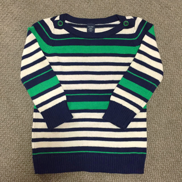 babyGAP(ベビーギャップ)のハム様専用 baby GAP ボーダーニット&コーデュロイパンツ キッズ/ベビー/マタニティのキッズ服女の子用(90cm~)(ニット)の商品写真