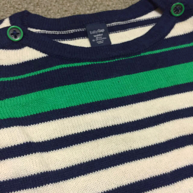 babyGAP(ベビーギャップ)のハム様専用 baby GAP ボーダーニット&コーデュロイパンツ キッズ/ベビー/マタニティのキッズ服女の子用(90cm~)(ニット)の商品写真