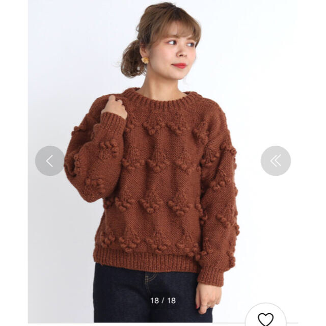 Dot&Stripes CHILDWOMAN(ドットアンドストライプスチャイルドウーマン)のDot&Stripesネパール HAND KNIT ポップコーン編みプルオーバー レディースのトップス(ニット/セーター)の商品写真