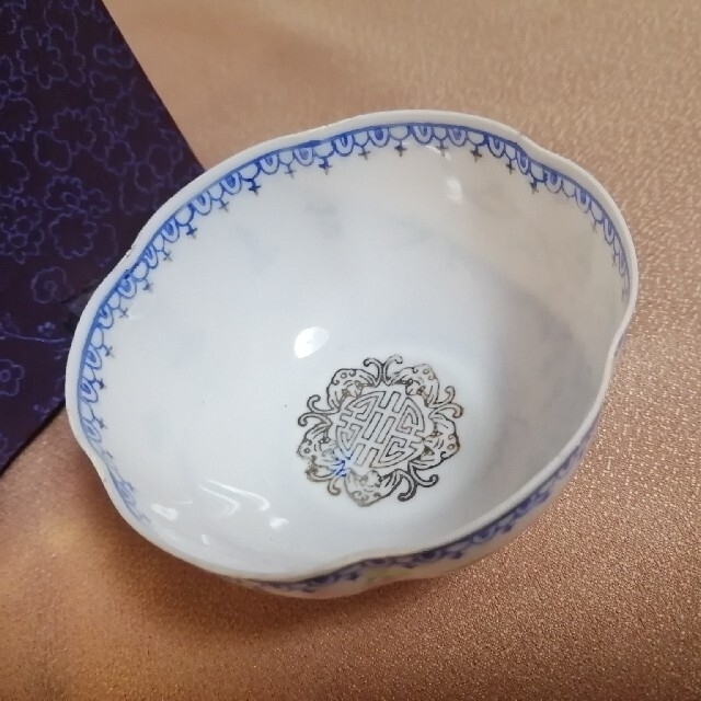 中国　景徳鎮　鳥　花　茶器　湯呑　食器　器　共箱 エンタメ/ホビーの美術品/アンティーク(陶芸)の商品写真