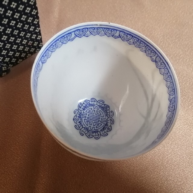 中国　景徳鎮　鳥　花　茶器　湯呑　食器　器　共箱 エンタメ/ホビーの美術品/アンティーク(陶芸)の商品写真