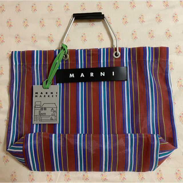 MARNI MARKETストライプバッグ グリーン 保存袋付き | www.kinderpartys.at