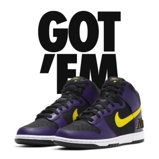 ナイキ(NIKE)のNIKE DUNK HIGH "COURT PURPLE" "LAKERS" (スニーカー)