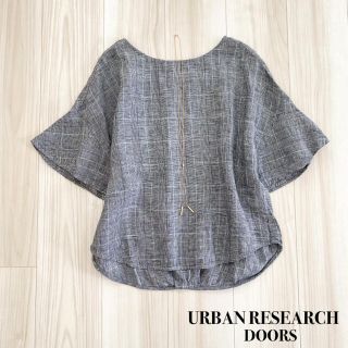 アーバンリサーチドアーズ(URBAN RESEARCH DOORS)のアーバンリサーチ　ドアーズ　リネンチェックブラウス(シャツ/ブラウス(半袖/袖なし))