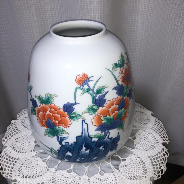 【未使用】色鍋島　和泉作　花瓶 1