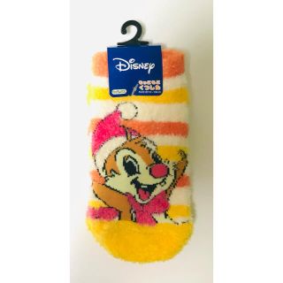 ディズニー(Disney)の【新品】ディズニー　チップとデール　もこもこ靴下　13〜18cm(靴下/タイツ)