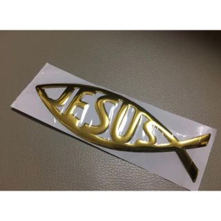 キリスト魚マーク(Jesus Fish)ステッカー(車外アクセサリ)