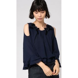 アクシーズファム(axes femme)の302*NEW!!axes femme POETIQUE/アクシーズ★ブラウス紺(シャツ/ブラウス(長袖/七分))