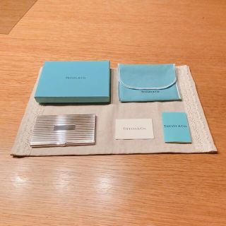 ティファニー 名刺入れ/定期入れ(レディース)(シルバー/銀色系)の