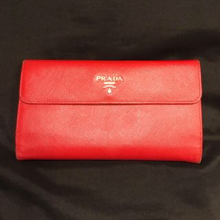 プラダ(PRADA)のPRADA  プラダ　長財布　赤(財布)