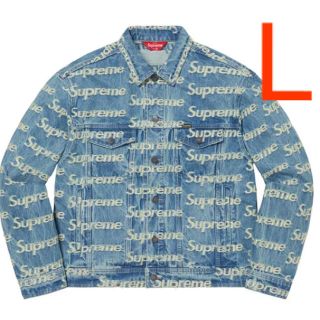 シュプリーム(Supreme)のFrayed Logos Denim Trucker Jacket L(Gジャン/デニムジャケット)