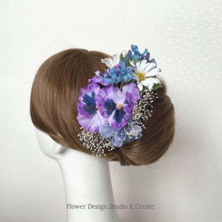 パンジーと紫陽花のヘッドドレス　(ヘッドドレス/ドレス)