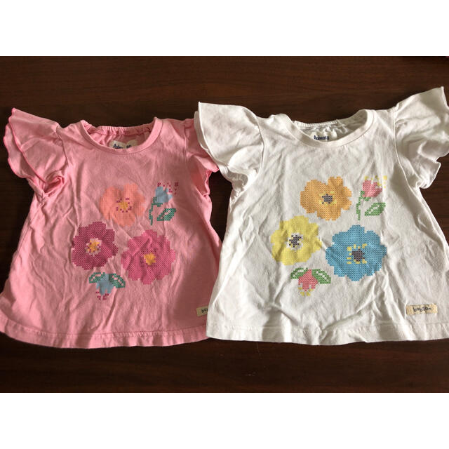 キムラタン(キムラタン)のキムラタン　花柄Tシャツ　双子 キッズ/ベビー/マタニティのベビー服(~85cm)(Ｔシャツ)の商品写真