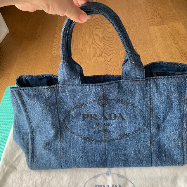 ストラップ PRADA - PRADA CANAPA デニムトートバッグの うございま