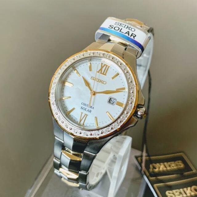 新品】 SEIKO☆ダイヤモンド24石 ソーラー セイコー レディース腕時計
