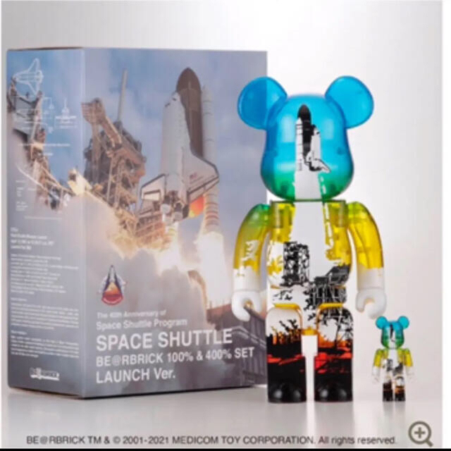 【BE@RBRICK】NASAスペースシャトル 400%&100% ベアブリック全高約70mm400%