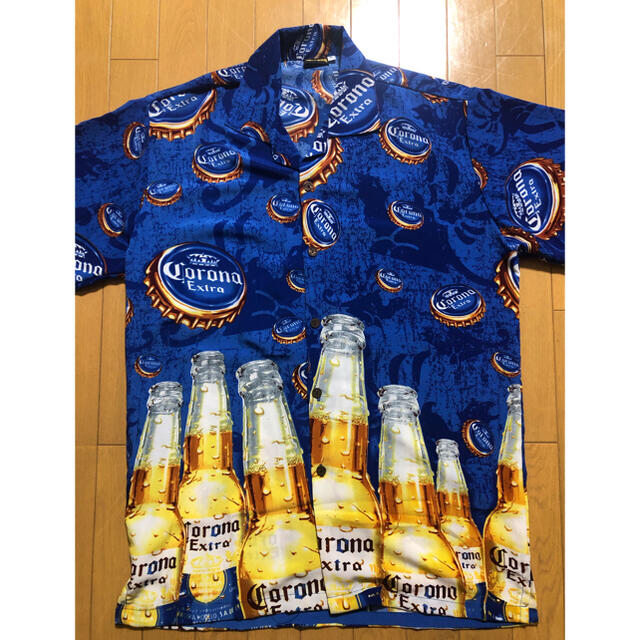 極美品!!レア!!ハンドメイド コロナビール シャツ XL