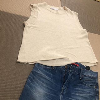 ザラ(ZARA)のZARA ノースリーブ　サマーニット(タンクトップ)