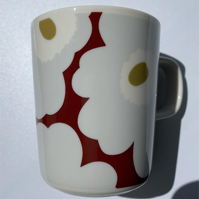 【美品】マリメッコ marimekko マグカップ  ワインレッド　2022 冬