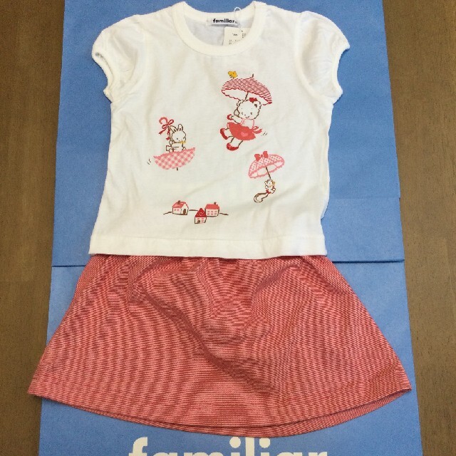 familiar(ファミリア)のfamiliar　Tシャツセット サイズ100  (新品・未使用) キッズ/ベビー/マタニティのキッズ服女の子用(90cm~)(Tシャツ/カットソー)の商品写真