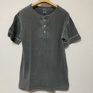 フリークスストア(FREAK'S STORE)のVelva sheen ベルバシーン　ヘンリーネック　半袖Tシャツ　グレー(Tシャツ/カットソー(半袖/袖なし))