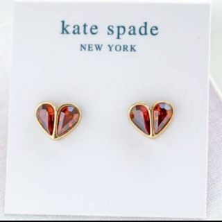 ケイトスペードニューヨーク(kate spade new york)の【新品】kate spade ケイトスペード ピアス レッドロックソリッドストー(ピアス)