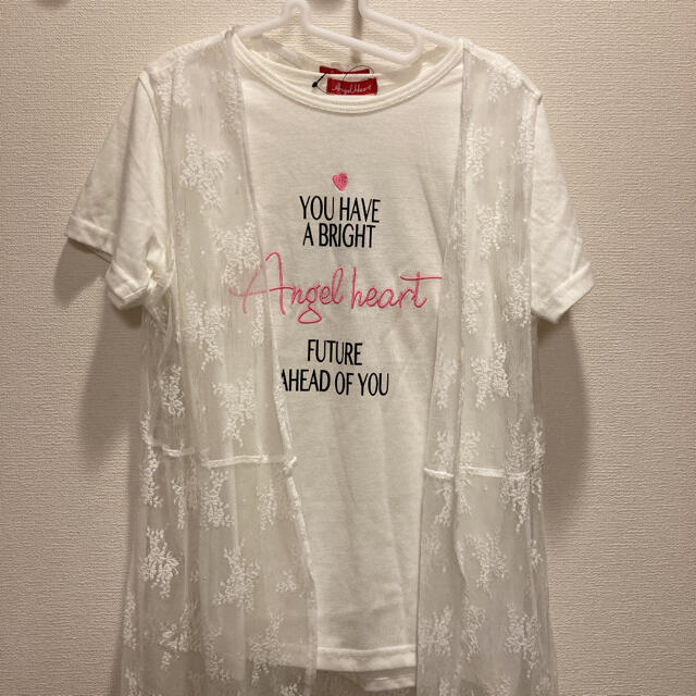 Angel Heart(エンジェルハート)のアンサンブル　ロングベスト　半袖Tシャツ　エンジェルハート　150 キッズ/ベビー/マタニティのキッズ服女の子用(90cm~)(Tシャツ/カットソー)の商品写真