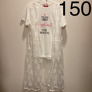 エンジェルハート(Angel Heart)のアンサンブル　ロングベスト　半袖Tシャツ　エンジェルハート　150(Tシャツ/カットソー)