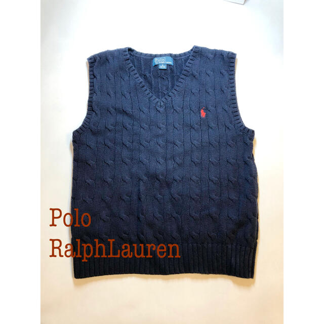 POLO RALPH LAUREN(ポロラルフローレン)のラルフローレン　　ネイビーニットベスト　120  キッズ/ベビー/マタニティのキッズ/ベビー/マタニティ その他(その他)の商品写真