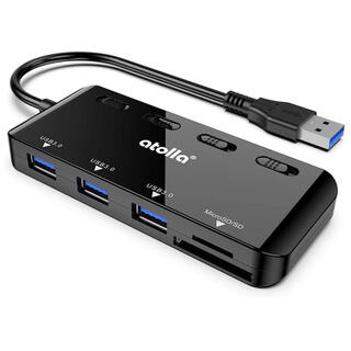 atolla USB3.0ハブ sdカードリーダー、3ポート(PC周辺機器)