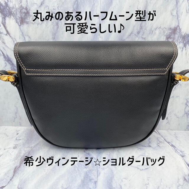 美品】オールドロエベ☆ヴィンテージ ショルダーバッグ ハーフムーン