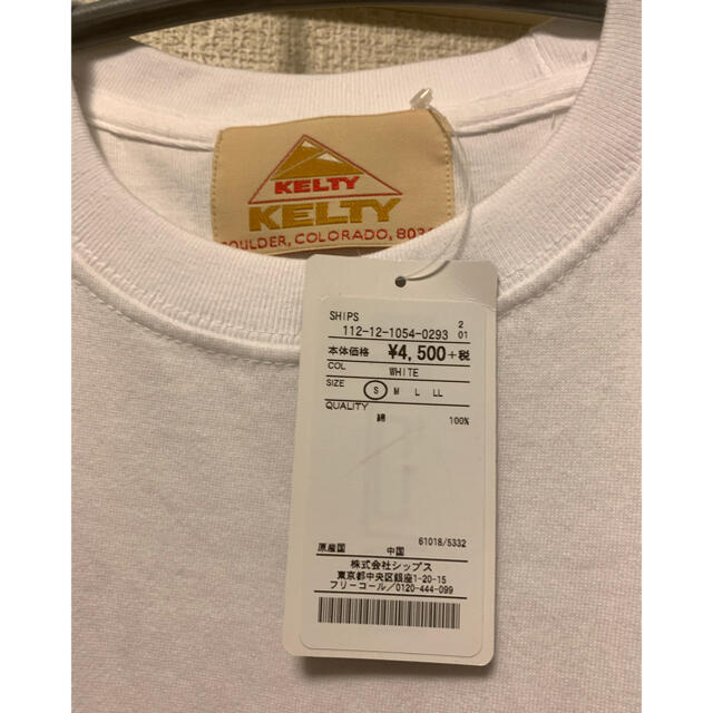 KELTY(ケルティ)の【未使用　タグ付】KELTY ケルティTシャツ ホワイト メンズS SHIPS メンズのトップス(Tシャツ/カットソー(半袖/袖なし))の商品写真